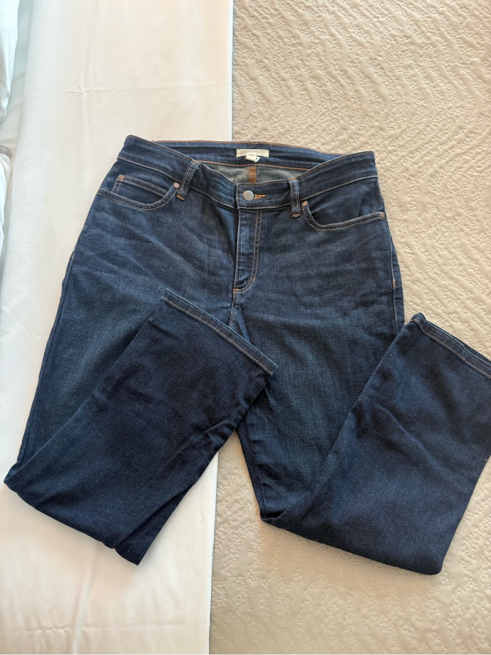 Eileen Fisher Slim Men’s Dark Indigo Jeans with Contrast Stitching